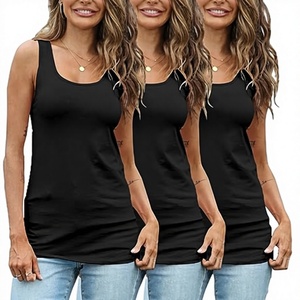 Latest Design Sleeveless Soft Skin Friendly Side Pleats Skinny Slim Fit Yoga Daily Outdoor Antibacterial Breathable Tops - Product Image 3