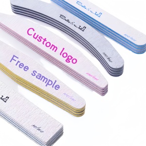 Wholesale Custom Coloured Core Zebra Nail File with 80-240 Grit Beauty Product Emery Board Straight Pattern for Natural Nails