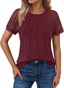 Tops de verano de moda para mujer para vacaciones de primavera camisas de negocios de manga corta blusas casuales transpirables trajes largos de moda - Product Image 4