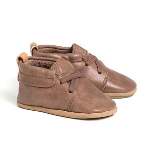 Mchozii — mocassins en cuir véritable pour bébé, chaussures pour nouveau-né, marron, à semelle souple, décontractées, vente en gros - Product Image 2