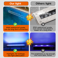 Lumière LED sous-marine linéaire pour piscine, en acier inoxydable, DMX 512, RGBW, 32W, 1000mm, IP68, télécommande, pour cascade