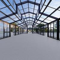 Tente d'atrium modulaire en aluminium ZC, ignifuge, imperméable, grand espace pour banquets en plein air et rassemblements d'entreprise, utilisable en toutes saisons