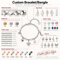 Bracelet tennis baguette en argent sterling 925 plaqué or avec zircone cubique bleue et blanche, bijoux et accessoires de mode pour hommes, OEM ODM