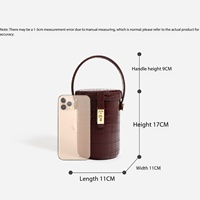 Sacs à bandoulière cylindriques en cuir véritable pour filles, style mode créateur, en stock, mini sacs à main de luxe rétro