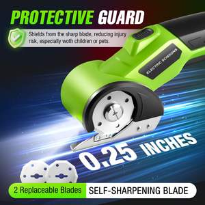 कार्लेस इलेक्ट्रिक कैंची कार्डबोर्ड बॉक्स कटर रिचार्जेबल पावर रोटरी कटर बॉक्स कालीन कपड़े के लिए - Product Image 5