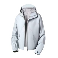 Veste bomber de travail imperméable, coupe-vent, respirante, à capuche, fine, en tissu softshell à fixation magnétique, pour hommes et femmes