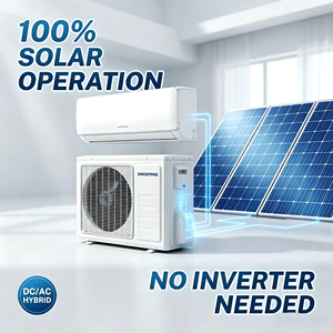 Climatiseur solaire hybride 18000 BTU 1,5 tonne ACDC sans onduleur, 48V DC, hors réseau, intelligent - Product Image 2