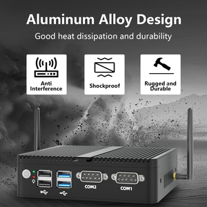Mini-ordinateur sans ventilateur N150, 2xLAN, HD VGA, pour bureau à domicile, mini-ordinateur de bureau Celeron J5005 N4100, ordinateur embarqué industriel, 2xCOM - Product Image 1