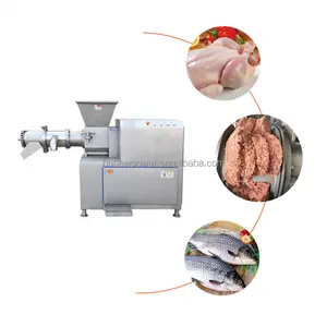 Automatic commercial use chicken bone meat separating machine poultry meat deboner fish bone and meat separator