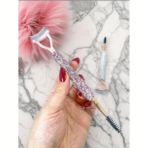 Peine Separador <span class=keywords><strong>de</strong></span> <span class=keywords><strong>Pestañas</strong></span> 2 en 1 con Doble Cabezal, Aplicador <span class=keywords><strong>de</strong></span> Rímel con Cristales Brillantes, Definidor <span class=keywords><strong>de</strong></span> <span class=keywords><strong>Pestañas</strong></span> con Cubierta <span class=keywords><strong>de</strong></span> Peine, Diseño en Arco - Product Image 5