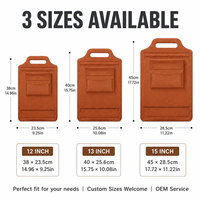 Housse pour ordinateur portable avec poignée et support, étui de transport multifonctionnel en cuir PU avec pochette amovible pour les voyages d'affaires