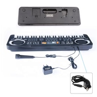 Órgano Electrónico con Teclado de 61 Teclas Simulación de Piano con Micrófono