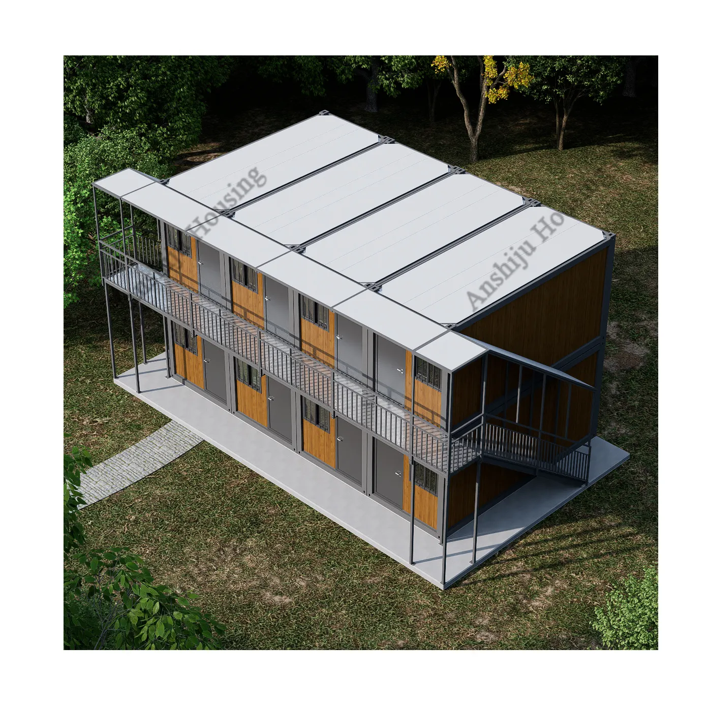 Casas de contenedores de envío prefabricadas de reconstrucción de 40 pies, Florida a la venta desde la India, casa de mineros de almacén plegable