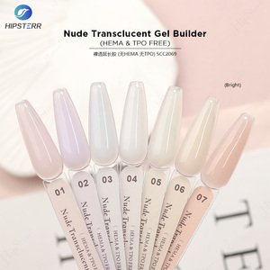 Nude Translucent Gel Builder HEMA & TPO Free Colored Pink <b>Nail</b> Extension Gel Low Heat Builder <b>Nail</b> Construction Gel Custom - Product Image 6