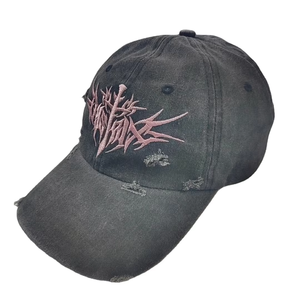 Tùy chỉnh bán buôn thoáng khí không có cấu trúc sáu bảng rửa bông CHA mũ mềm Retro tự nhiên nhăn cổ điển Dobby phổ biến - Product Image 1