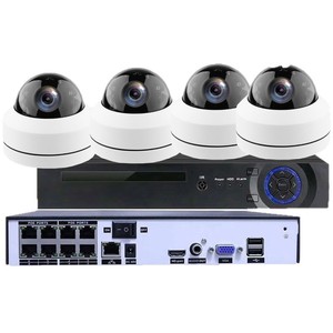 HJSCCD 4CH POE <b>Camera</b> System 8MP Dome Surveillance HD <b>Night</b> <b>Vision</b> for Home Use - Product Image 1