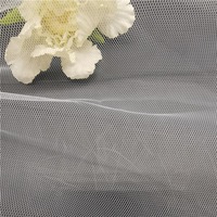 Tissu en maille de nylon blanc 15 g/m² respirant et léger de 1 mm, 100 % nylon, pour robes de soirée et robes à paillettes, tissu tulle, tissu dentelle