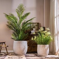 Pot de fleurs en MgO directement de l'usine, jardinière en oxyde de magnésium, argile fibreuse, léger, ciment décoratif, intérieur/extérieur, fabricant OEM
