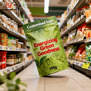 Ebb กระเป๋าเกรดอาหารกันความชื้นซิปซีลได้สำหรับอาหารเสริมผงชาเขียว30กรัม - Product Image 1