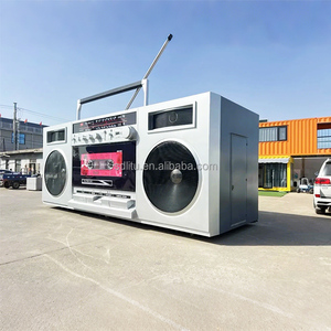 Carretto Mobile Personalizzato per Caffè e Ristorazione, Stile Vintage con Radio Retrò, Food Truck per Gelati, Pizza e Birra in Vendita - Product Image 5