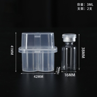 Boîtes de rangement en plastique transparent pour flacons de 3 ml et 10 ml (2 flacons) pour poudre lyophilisée et vaccins, étui pour peptides - Vente en gros