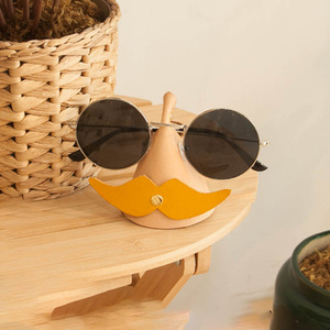 Soporte creativo para gafas de cuero con diseño de bigote, soporte para gafas de oficina, en stock, expositor de gafas para escaparate - Product Image 4