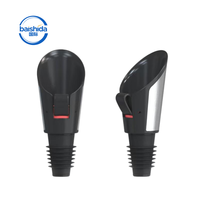 Nouveau design 2-en-1 multifonctionnel, bouchon de bouteille de vin en plastique personnalisé, amusant, durable, réutilisable, anti-fuite, aérateur, verseur à visser