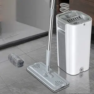 Fregona plana con cubo para limpieza de suelo, 2023 grados, novedad de 360