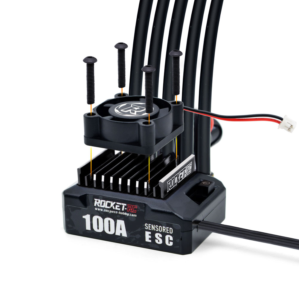 Rocket-rc 100A Sensored Brushless ESC for 1/10 Rc Car Race