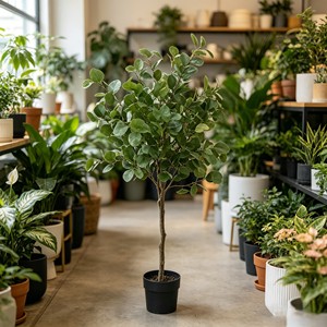 Wholesale <b>Artificial</b> Eucalyptus Leaves Garland Greenery Plant for Home Office Shelf Wedding Party Decor - Product Image 3