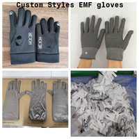 Gants conducteurs en fibre d'argent personnalisés, MOQ 1 paire, antibactériens, protection EMF 40 dB pour la thérapie de beauté par microcourant