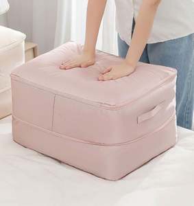 Cubo de Almacenamiento para Edredones, Bolsa de Almacenamiento para Ropa de Cama, 54x42x60cm, Organizador de Tela Autoadhesivo - Product Image 4