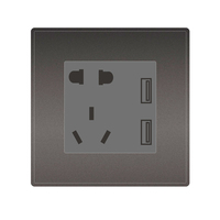 Interrupteurs et prises électriques universels personnalisés pour hôtel Orbita en matériau PC couleur or champagne avec ports USB A et Type C