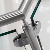 EKOO Élégant Support de Fixation pour Balustrade en Verre Extérieur/Intérieur, pour Balcon, Escalier, Usage en Appartement