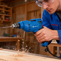 Perceuse à percussion ADTO 400W 220V, 0-4300 tr/min, vitesse variable, moteur à balais, perceuse électrique pour la construction, la rénovation, le perçage du métal et du bois