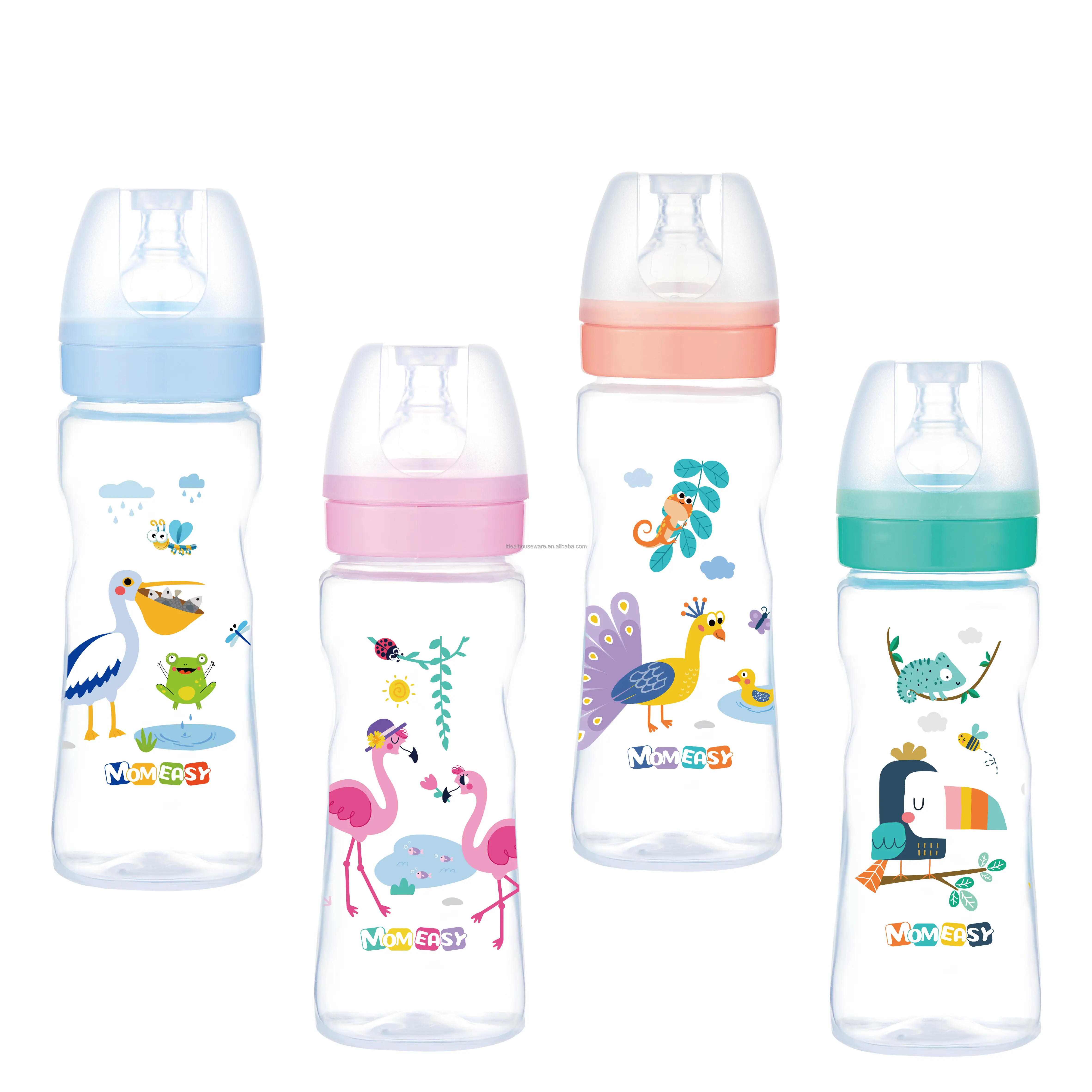 Botol susu bayi leher lebar, botol susu bayi lucu 11oz/330ml PP gaya baru