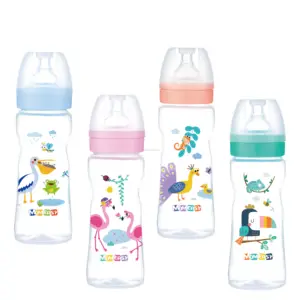 11oz/330ml PP Wide-Neck Baby Bottle Novo estilo Baby Feeding Bottle Engraçado mamadeiras