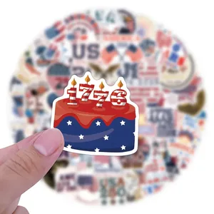 55 autocollants drapeau de la Fête de l'Indépendance, autocollants de foi, pour bagages, sacs à dos de voyage, skateboards, téléphones, ordinateurs portables, autocollants électoraux USA - Product Image 6