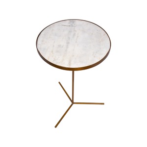 Round Top Marble Cafe <b>Table</b> with <b>Gold</b> Metal Base New Design Metal Frame Living Room Furniture Side <b>table</b> - Product Image 3