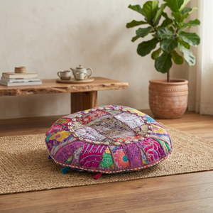 Traditionnel Vintage Non Tissé Hôpital Oreiller Coussin Cas Brodé À La Main Patchwork Glands Technique pour La Maison Hôtel Décor - Product Image 3