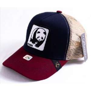 Cappello Trucker con Ricamo Panda, Tessuto a Rete, Regolabile, Unisex, Casual, Primavera-Estate, 6 Pannelli - Product Image 1