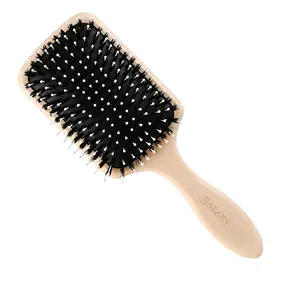 Hair Brush Hairbrush Customized High Quality Wooden Comb Hairbrush Natural Wood Paddle Porcupine Boar Bristle Hair Brush FSC Sustainability