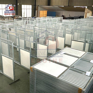 Kuda kotak logam peralatan kuda Hot dipped galvanis baja murah kuda ditumpuk kios - Product Image 3