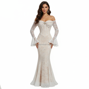 slim fit dress slacks Zapakasa Women White Chiffon V Neck Short Graduation Dress with Long Sleeves  Little White Dress main image 1