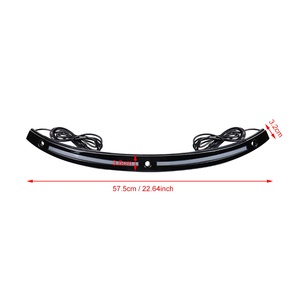 2014-2025 for <strong>Harley</strong> Touring Black Front LED Windshield Trim Lights with White DRL &amp; Amber Turn Signals Motorcycle Lighting - Product Image 3