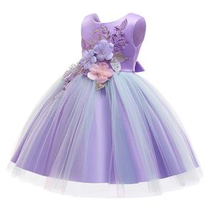 Robes en dentelle sans manches pour enfants, robes de princesse en tulle pour mariage, robes de demoiselles d'honneur - Product Image 3