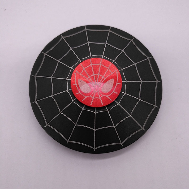 couverture moulée premium-disque rond-araignée noire