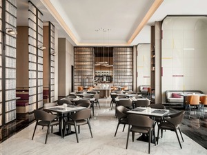Ensemble de meubles de chambre d'hôtel au design moderne Song Design, design contemporain, tables et chaises en cuir PU, garantie de 5 ans pour usage commercial - Product Image 1