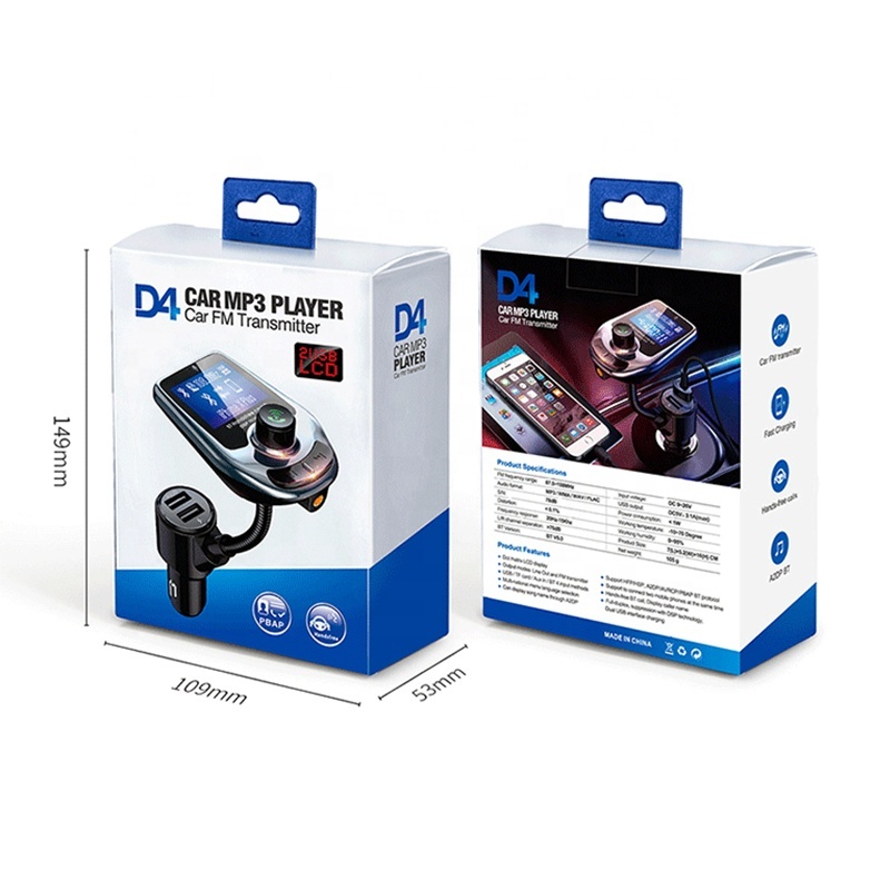 Sans Fil Multifonctionnel Kit de Voiture Mains Libres Bluetooth/Adaptateur Émetteur FM/Appel/Mp3 Lecteur ports USB pour chargeur