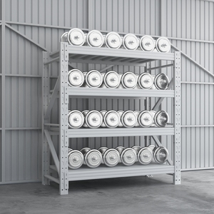 Étagère de stockage en acier légère, réglable, sans boulons, à rivets, pour entrepôt, maison ou usine - Product Image 4